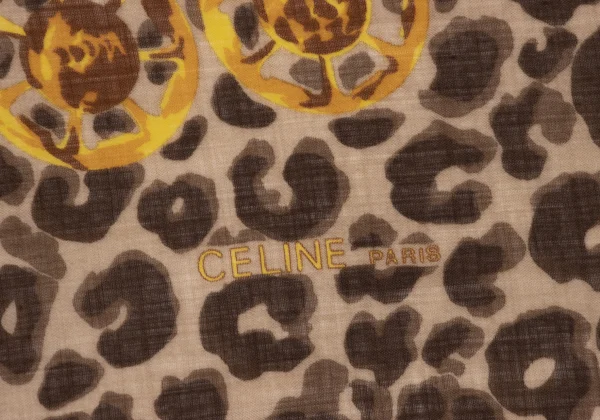 CELINE Leopard Chain Print Scarf K-171282_007