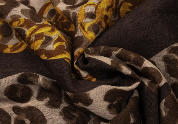 CELINE Leopard Chain Print Scarf K-171282_009