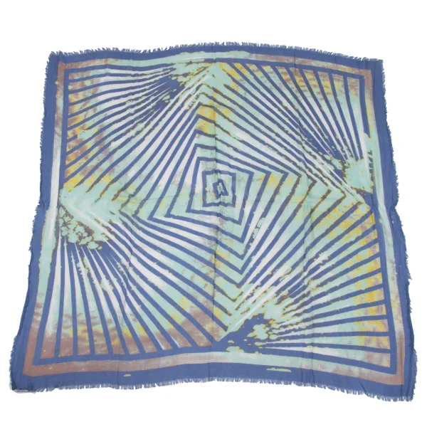 BCBGMAXAZRIA Tie Dye Print Scarf Blue,Yellow Free K-171283_001