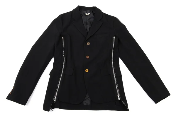 COMME des GARCONS Poly Fulling Side-zip Reconstructed Jacket K-171284_002