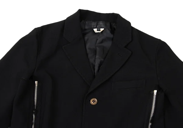 COMME des GARCONS Poly Fulling Side-zip Reconstructed Jacket K-171284_003