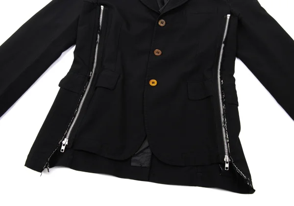 COMME des GARCONS Poly Fulling Side-zip Reconstructed Jacket K-171284_011