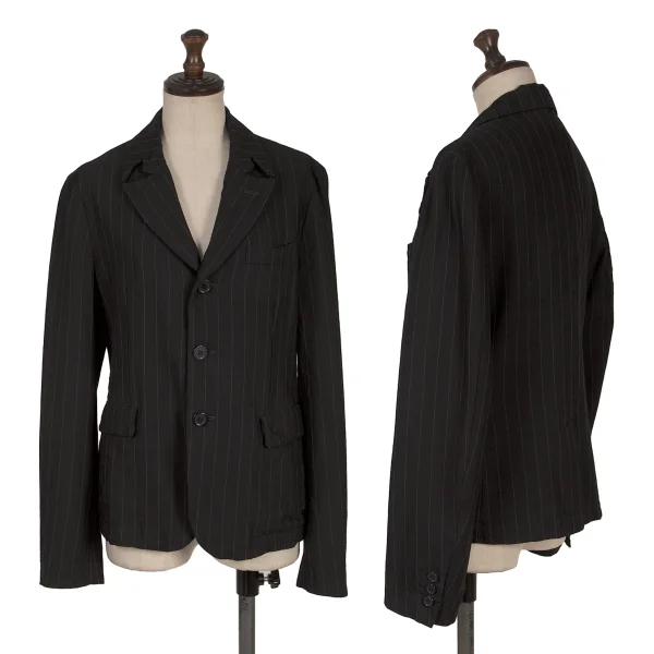 COMME des GARCONS Wool Blend Striped Jacket Navy S K-171285_001