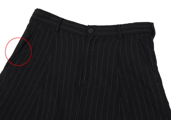 COMME des GARCONS Wool Blend Stripe Dropped Crotch Pants K-171286_002