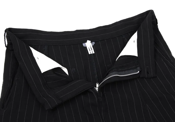COMME des GARCONS Wool Blend Stripe Dropped Crotch Pants K-171286_006