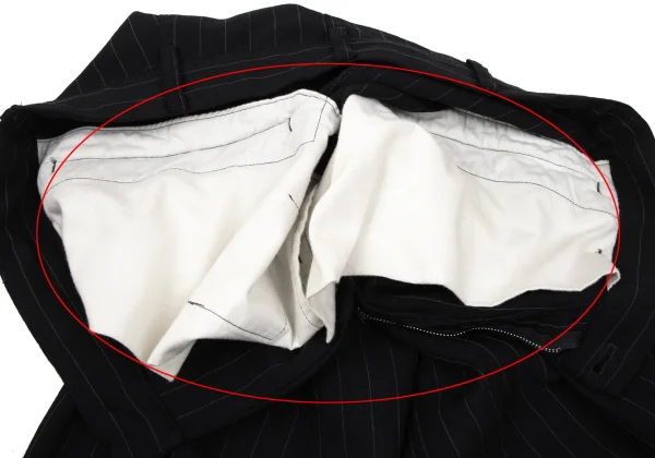 COMME des GARCONS Wool Blend Stripe Dropped Crotch Pants K-171286_007