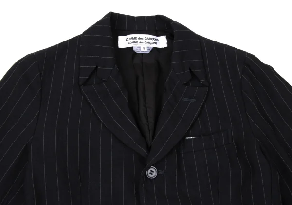 COMME des GARCONS Wool Blend Striped Jacket & Dropped Crotch Pants K-171287_004