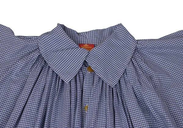 Vivienne Westwood Vintage Tag Gather Check Blouse K-171291_006