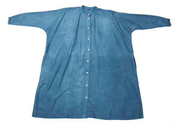 ARTS&SCIENCE Dyed Silk Band Collar Shirt Dress K-171292_002