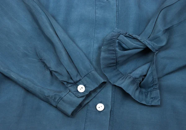 ARTS&SCIENCE Dyed Silk Band Collar Shirt Dress K-171292_009