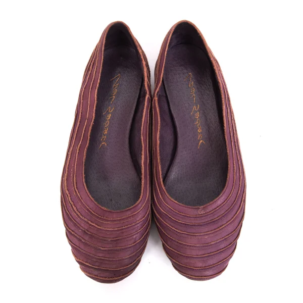 JURGEN LEHL Leather Switching Flat Shoes K-171302_002