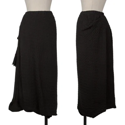 zucca Acrylic Wool Layered Design Asymmetrical Skirt