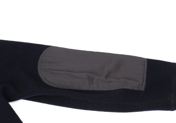 CABANE de ZUCCA Wool Blend Switching Hooded Knit Jacket K-171310_013