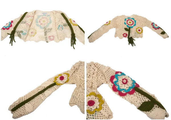 TSUMORI CHISATO Floral Short Knit Cardigan K-171311_015