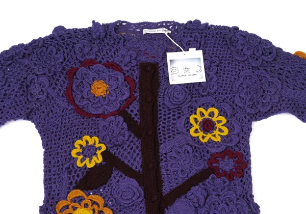 TSUMORI CHISATO Floral Knit Cardigan K-171312_003