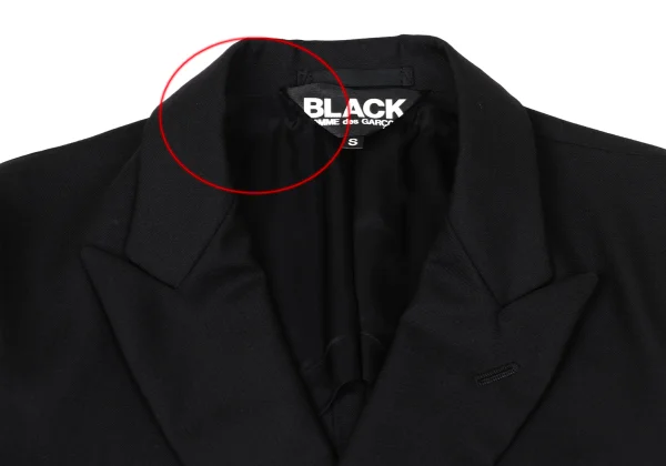 BLACK COMME des GARCONS Wool Peaked Lapel Double-breasted Jacket K-171313_004