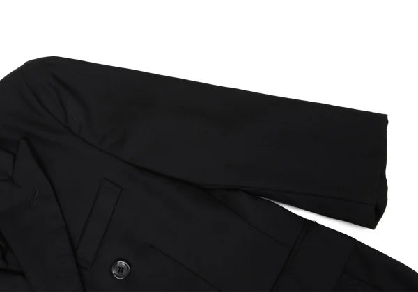 BLACK COMME des GARCONS Wool Peaked Lapel Double-breasted Jacket K-171313_009