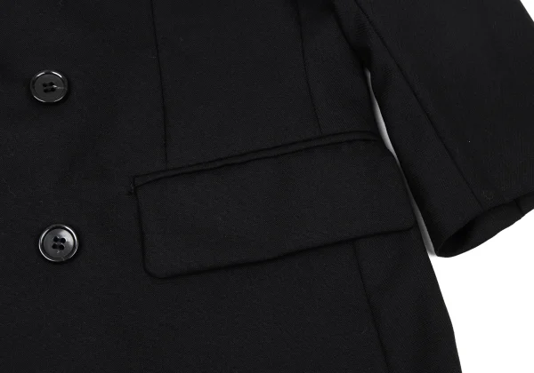 BLACK COMME des GARCONS Wool Peaked Lapel Double-breasted Jacket K-171313_012