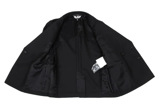 BLACK COMME des GARCONS Wool Peaked Lapel Double-breasted Jacket K-171313_015