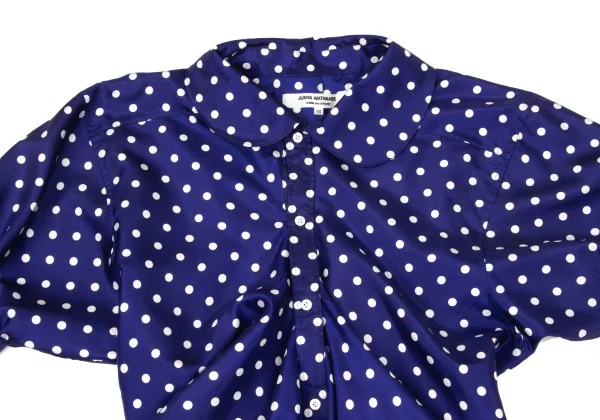 JUNYA WATANABE COMME des GARCONS Dot Print Drape Short Sleeve Shirt K-171317_003