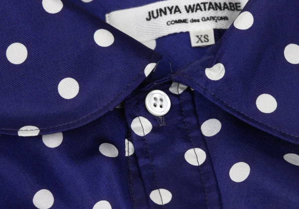 JUNYA WATANABE COMME des GARCONS Dot Print Drape Short Sleeve Shirt K-171317_005