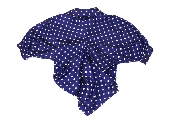 JUNYA WATANABE COMME des GARCONS Dot Print Drape Short Sleeve Shirt K-171317_010