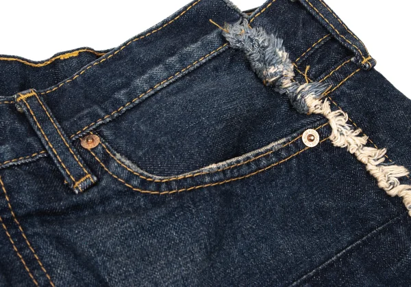 JUNYA WATANABE COMME des GARCONS Side Cut-off Reconstructed Denim Skirt K-171318_012
