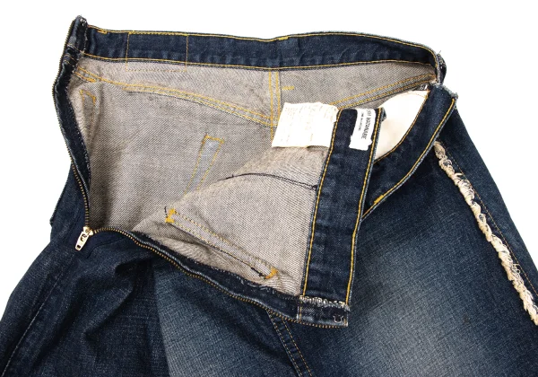 JUNYA WATANABE COMME des GARCONS Side Cut-off Reconstructed Denim Skirt K-171318_014