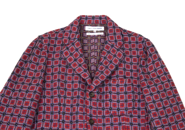 COMME des GARCONS SHIRT Wool Hem Knit Jacket K-171320_002