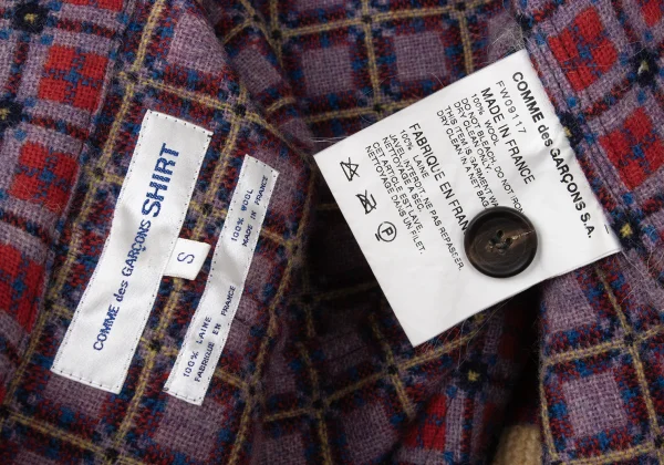 COMME des GARCONS SHIRT Wool Hem Knit Jacket K-171320_014