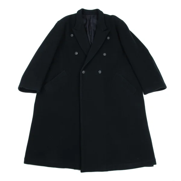 Y's for men Melton Wool Double-breasted Peaked Lapel Coat Navy S K-171323_001