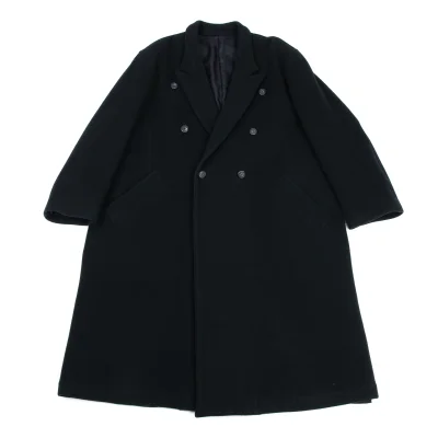 Y's for men Melton Wool Double-breasted Peaked Lapel Coat