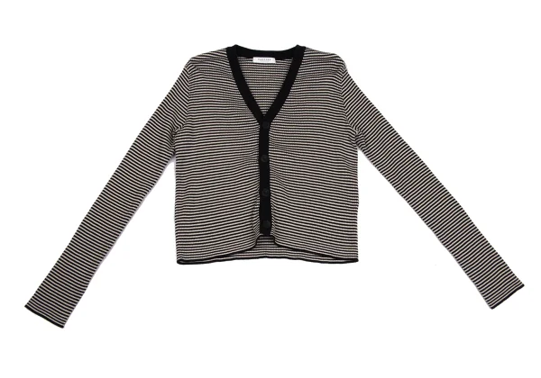 MACPHEE Cotton Striped Knit Cardigan K-171325_002