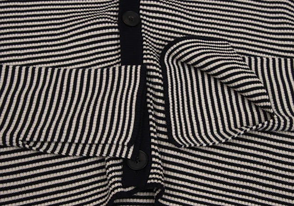 MACPHEE Cotton Striped Knit Cardigan K-171325_007