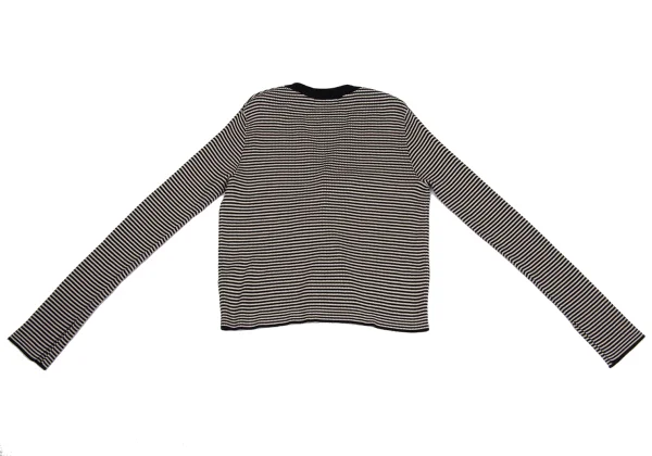 MACPHEE Cotton Striped Knit Cardigan K-171325_010