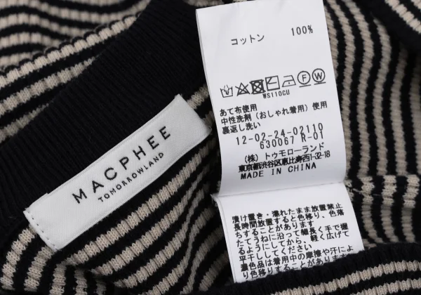 MACPHEE Cotton Striped Knit Cardigan K-171325_013