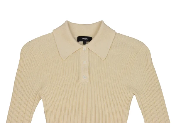 Theory Wool Rayon Rib Polo Knit K-171327_003
