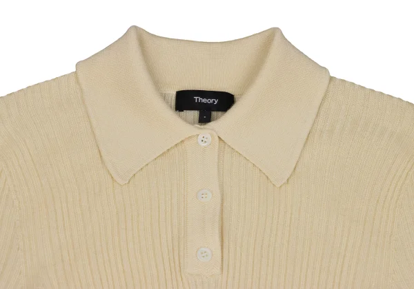 Theory Wool Rayon Rib Polo Knit K-171327_004