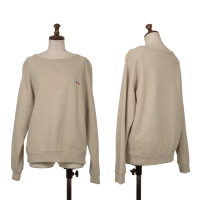 MAISON KITSUNE Tricolor Patch Fleece-lined Sweatshirt