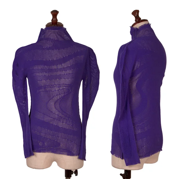 ISSEY MIYAKE A-POC INSIDE Dyed Mesh Turtleneck T Shirt Purple 2 K-171335_001
