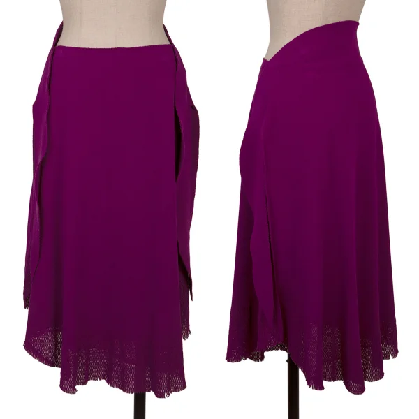 ISSEY MIYAKE A-POC INSIDE Dyed Mesh Switching Skirt Purple 2 K-171336_001
