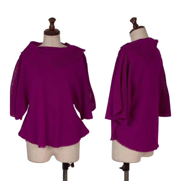 ISSEY MIYAKE A-POC INSIDE Dyed Mesh Switching T Shirt Purple 2 K-171338_001