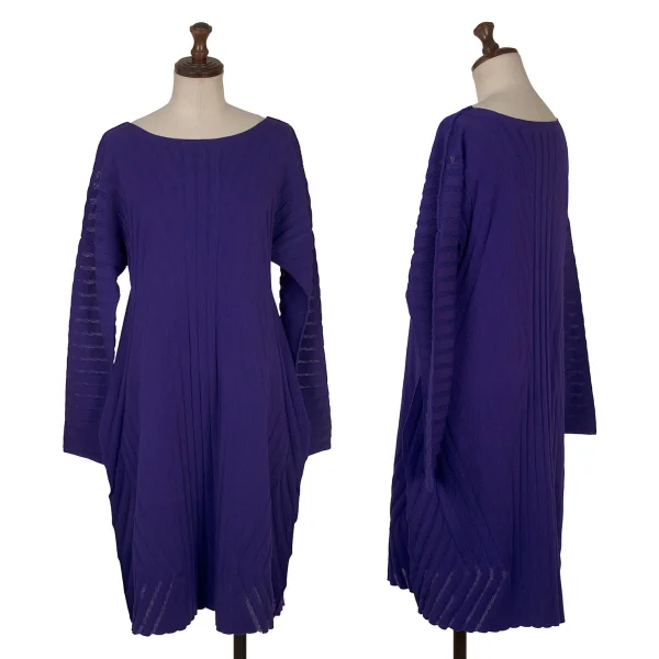 ISSEY MIYAKE A-POC INSIDE Dyed Mesh Panel Tunic Blue 2 K-171342_001