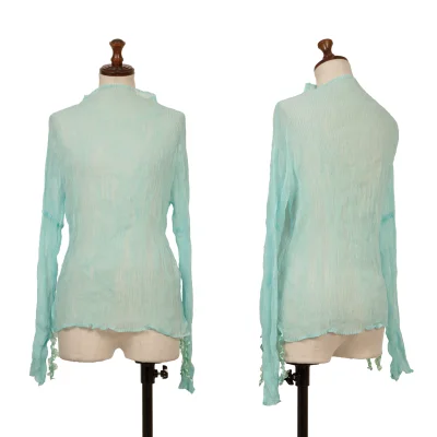 ISSEY MIYAKE FETE Hem Drawcord Sheer Pleats Top
