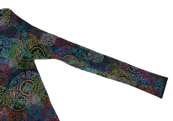 ISSEY MIYAKE FETE Multi Color Print Pleated Skirt K-171350_005