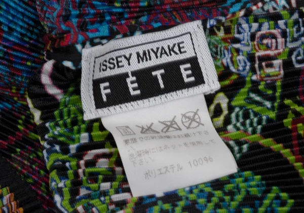 ISSEY MIYAKE FETE Multi Color Print Pleated Skirt K-171350_014