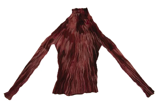 ISSEY MIYAKE Gradient Print Sheer Pleats Top K-171354_002