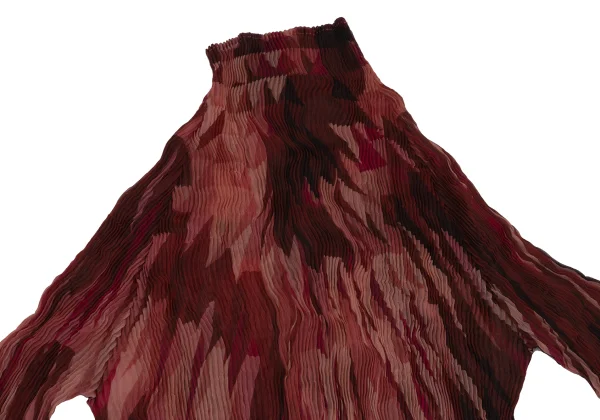 ISSEY MIYAKE Gradient Print Sheer Pleats Top K-171354_003