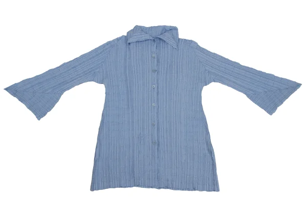 ISSEY MIYAKE Wrinkle Pleated Flare Sleeve Shirt K-171358_002