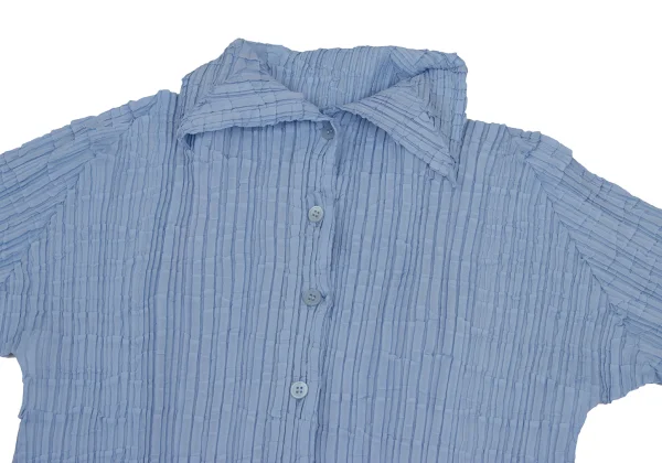 ISSEY MIYAKE Wrinkle Pleated Flare Sleeve Shirt K-171358_003